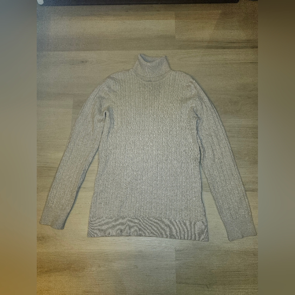 Denver Hayes Heather Gray Cowl Neck Sweater